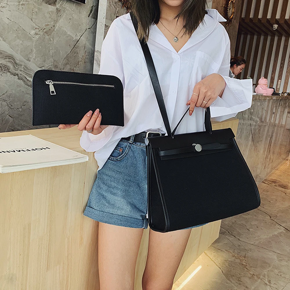 Patent Leather Women's Bag Herbag liner zipped Handbags Contrast Color Hand Bill of lading shoulder Bag handtassen dames women evening bag