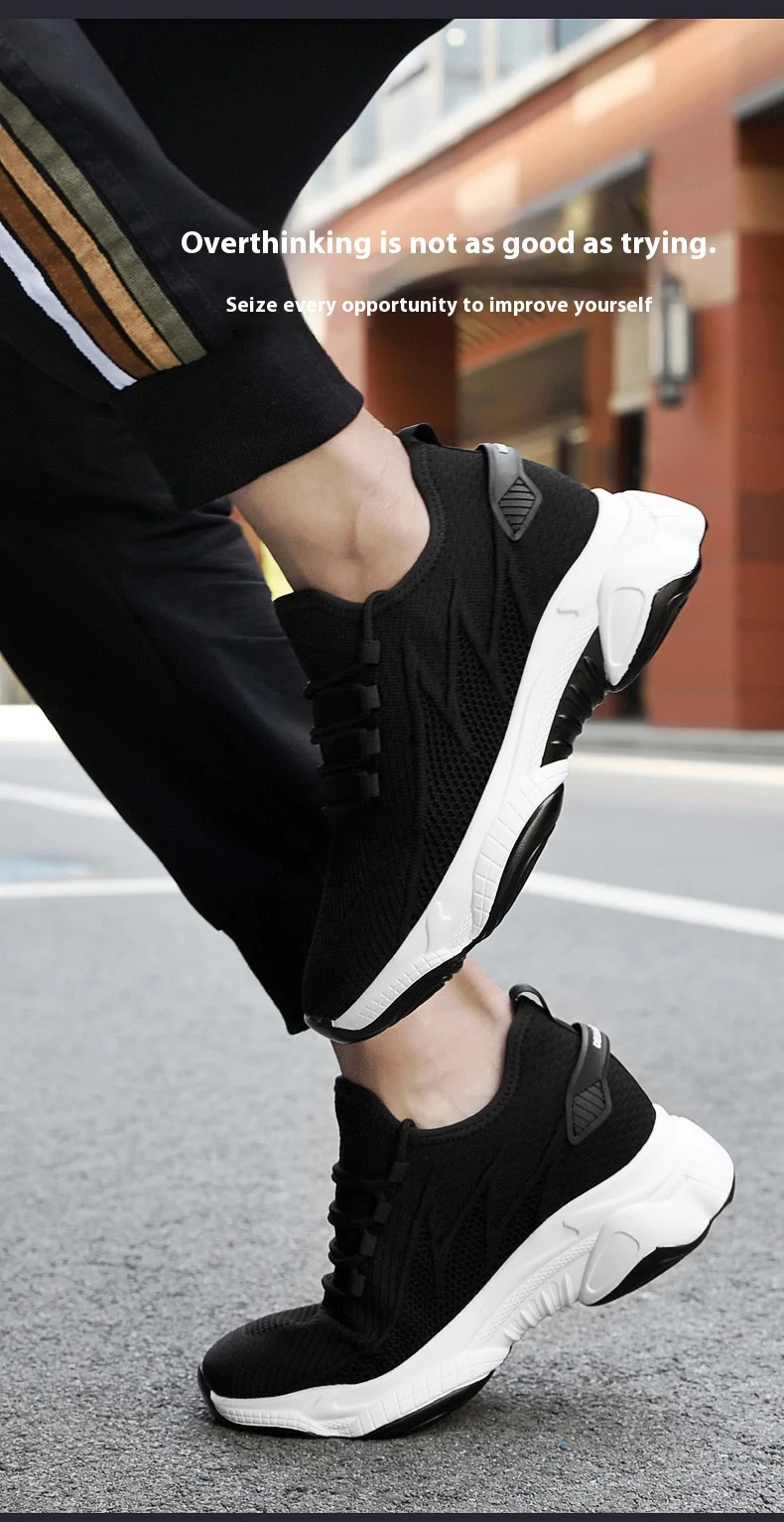 Plus Größe Sommer Lift Turnschuhe Männer Aufzug Schuhe Höhe Zunehmende Sport Frauen Einlegesohlen 8CM Versteckte Ferse Innere Erhöhung Schuhe – Detail 26