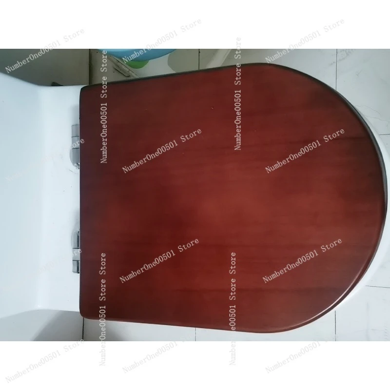 범용 두꺼운 시트 링, 원목 변기 시트 커버, 블랙 월넛, 스테인리스 스틸, 쿠셔..