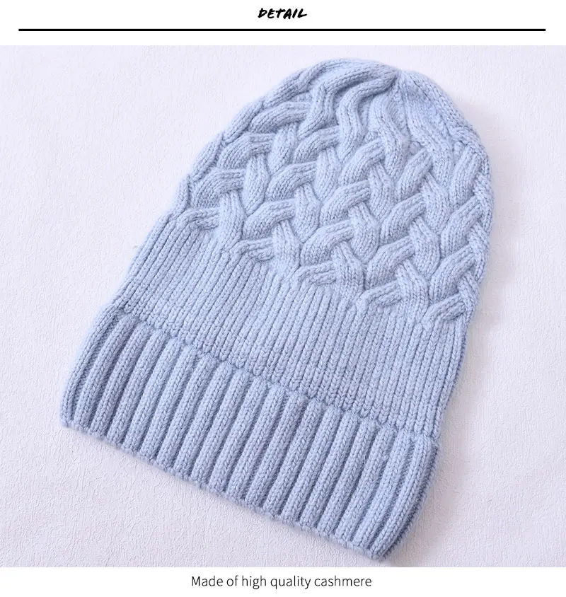 Jxwatcher Strickmütze aus Kaschmirwolle mit Satin-Futter, 2025, neuer Stil, Damen-Wintermütze, bequem, warm, Skullies, weiblich – Detail 18