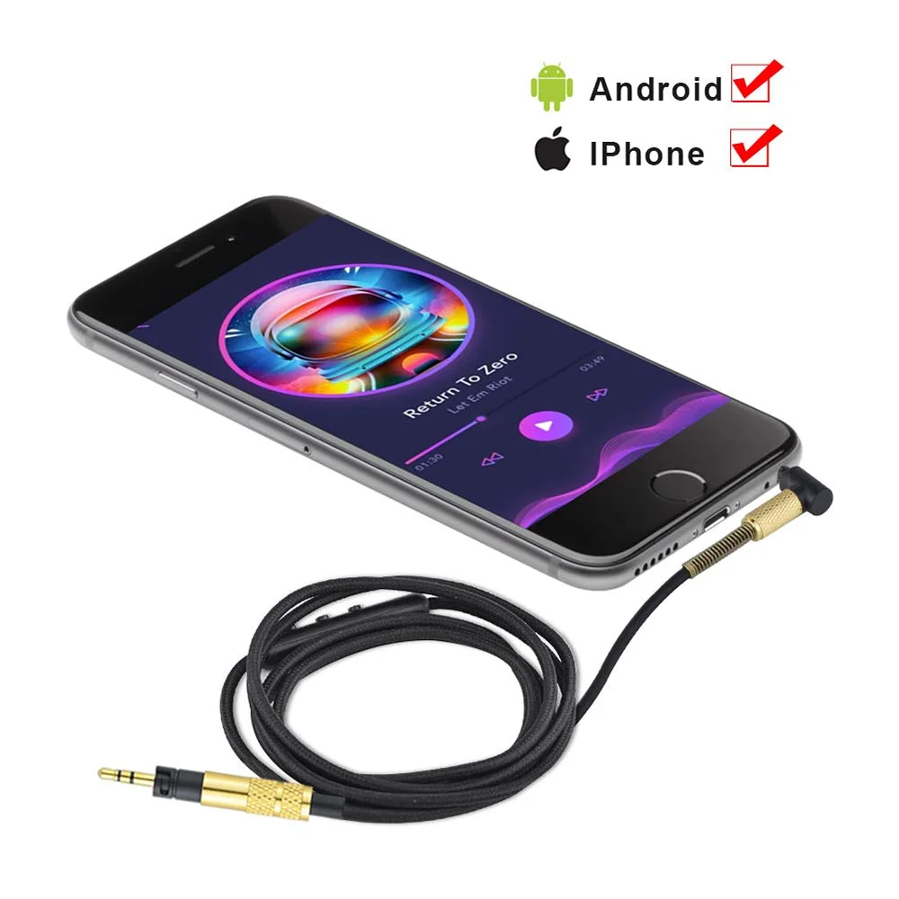 Cabo De Fone De Ouvido Cabo De áudio Fonte De Fio Apto Para Sennheiser Hd4 30 Hd4 40bt Hd4 50btnc Cabo De Fone De Ouvido Cabo De áudio Fonte De Fio Apto Para Sennheiser Hd4 30 Hd4 40bt Hd4 50btnc