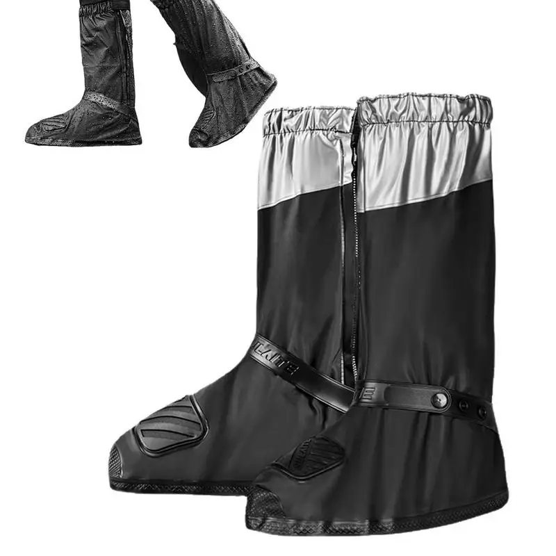 

Men Women Shoes Covers For Rain Flats Ankle Boots Cover PVC Reusable Non-slip Cover For Shoes Rainproof Thick Shoes Cover