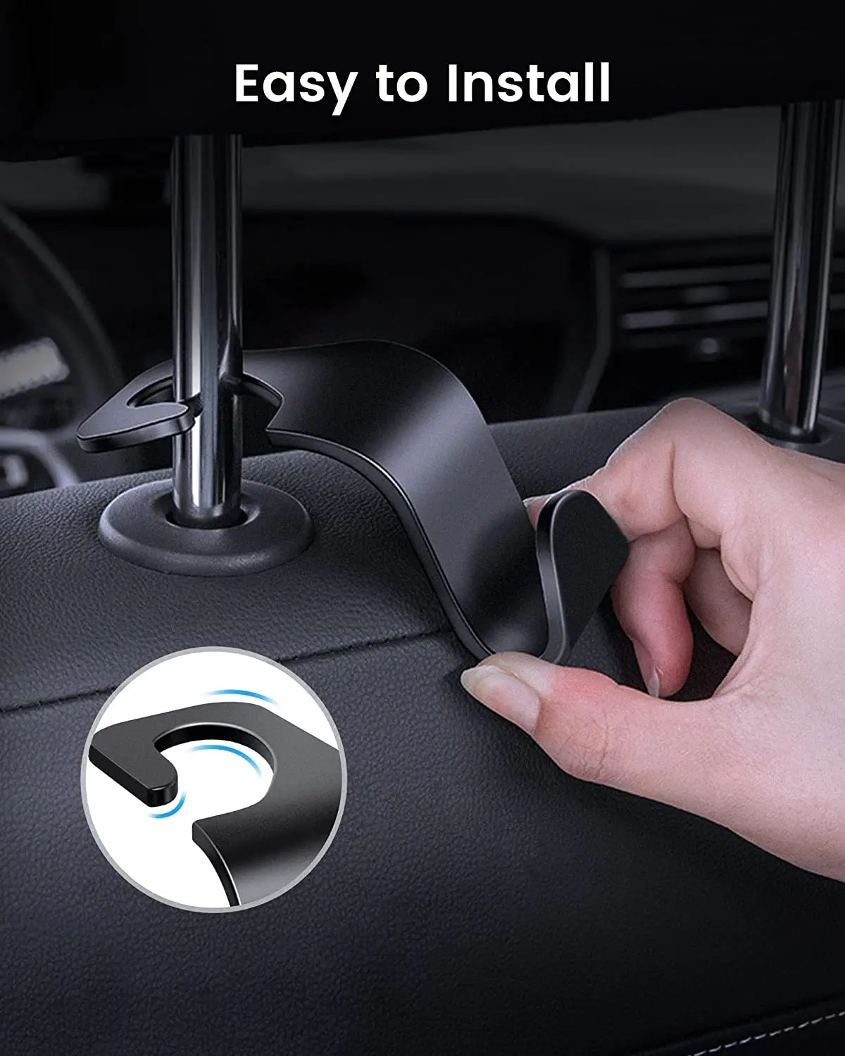 6/5/2 stücke Auto Sitz Kopfstütze Haken Aufhänger Lagerung Organizer Universal für Handtasche Geldbörse Mantel fit Universal fahrzeug Auto S Typ – Detail 10