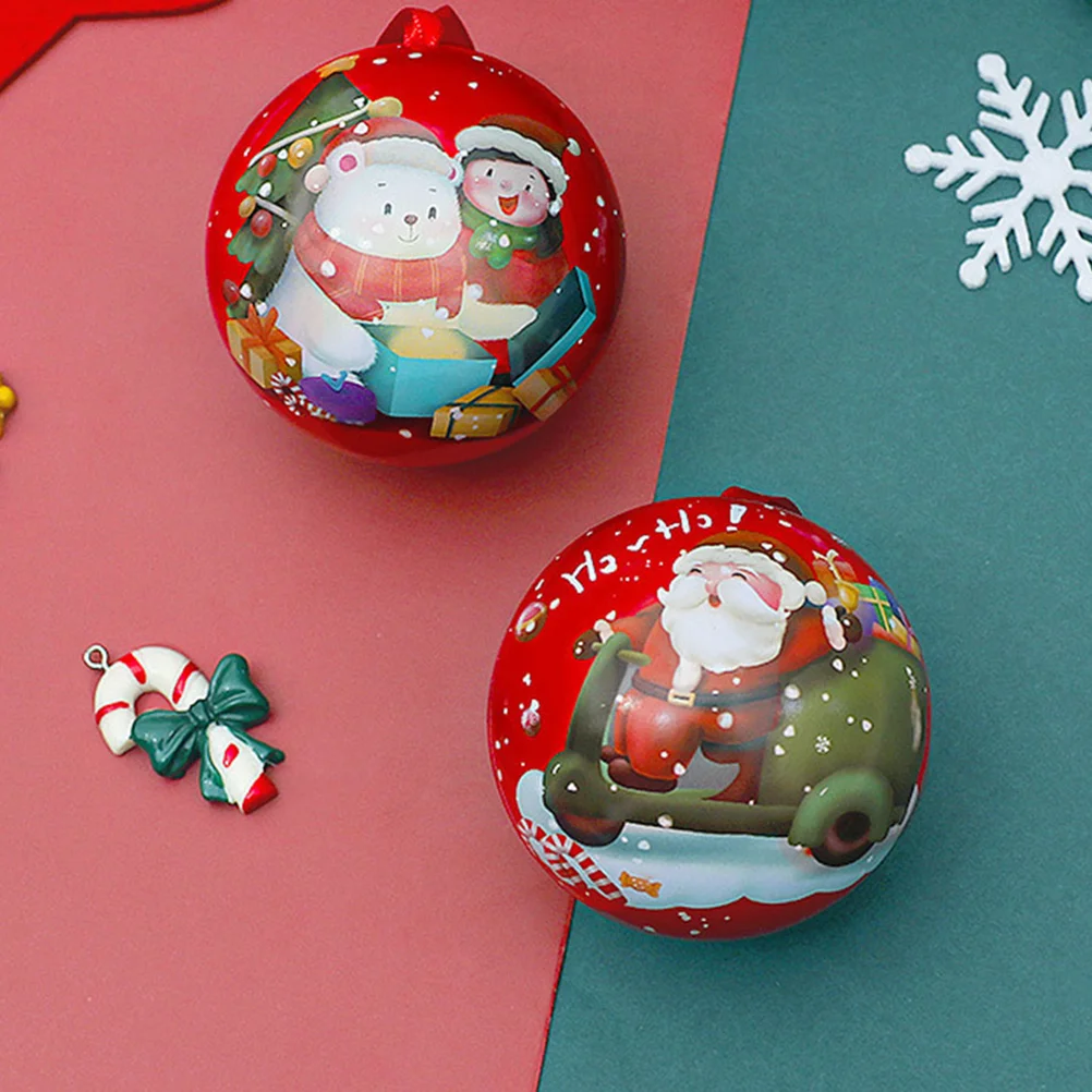 

8pcs Christmas Candy Storage Balls Candy Boxes Candy Jars Christmas Tree Hanging Pendants Mixed Style