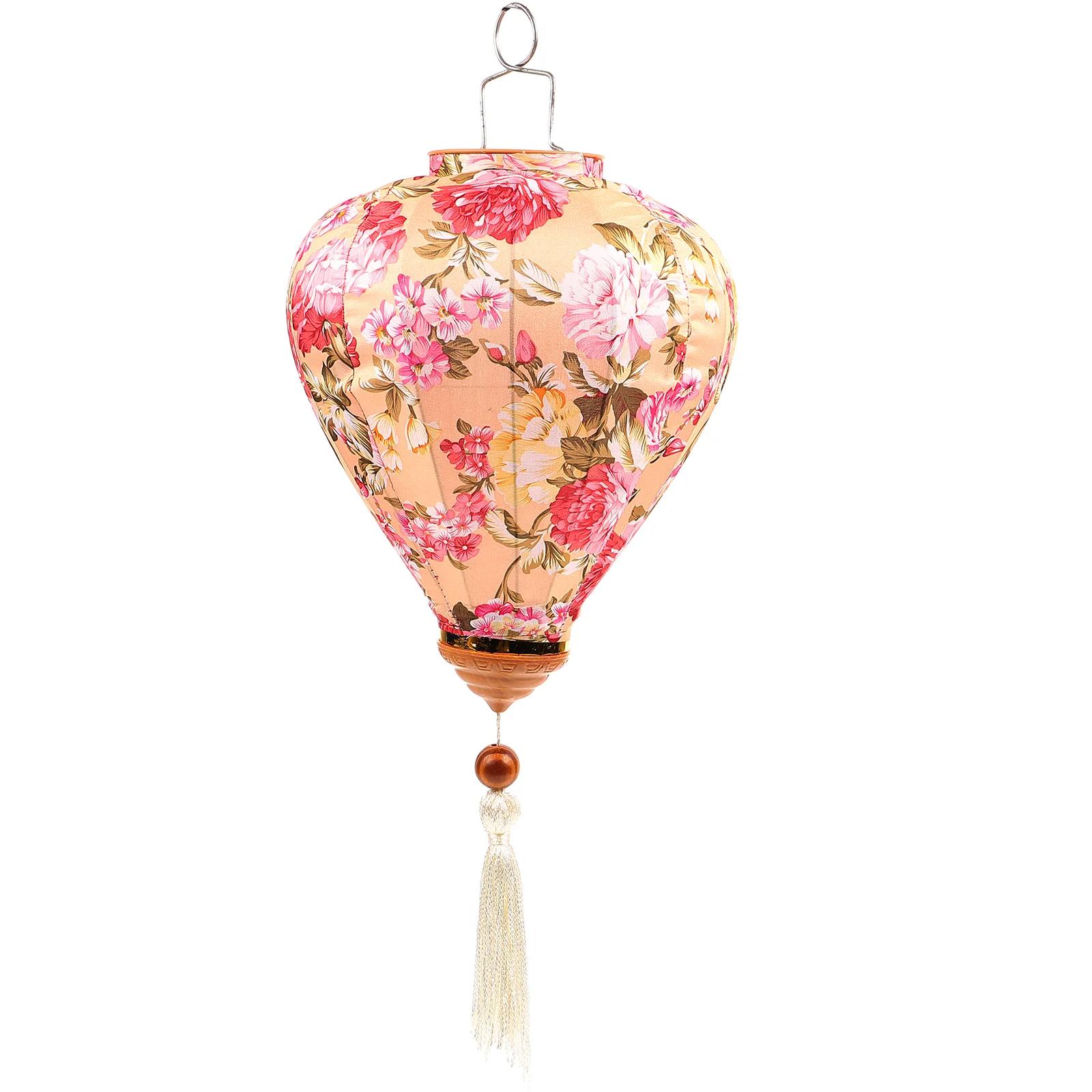 

Antique Lantern Pendant Garden Corridor Decoration Floral Pattern Lantern Vietnam Lantern Mid-Autumn Silk Lanterns For Outdoor