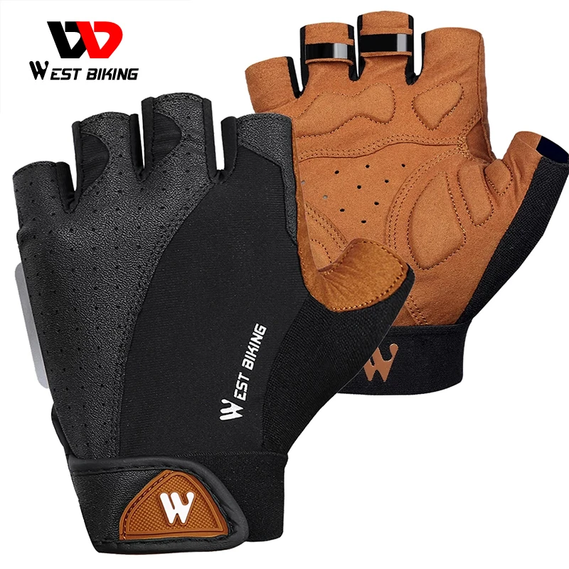 

WEST BIKING Half Finger Cycling Gloves Outdoor Sports MTB Bicycle Gloves Pad Breathable Bike Motorcycle Fishing Cycling Gloves