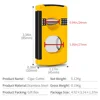 3 in 1 Portable Travel Cigar Cutter V Shape Scissor Cigar Drill Stainless Steel Blade Smoking Accessory with Gift Box CLE-22CAE2 5