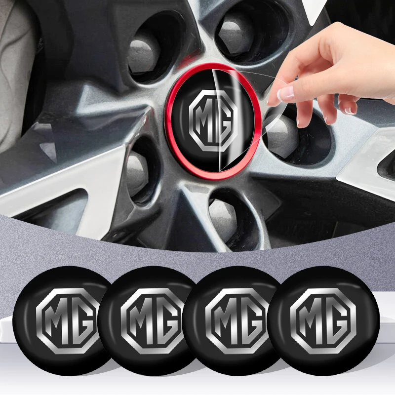 4Pc Emblem Sticker Car Wheel Center Hub Tappo In Metallo Per Mg Morris Garage Mg 3 5 6 7 Tf Gt Zr Morris 3 6 Suv Gs 5 Gundam 350 Parti