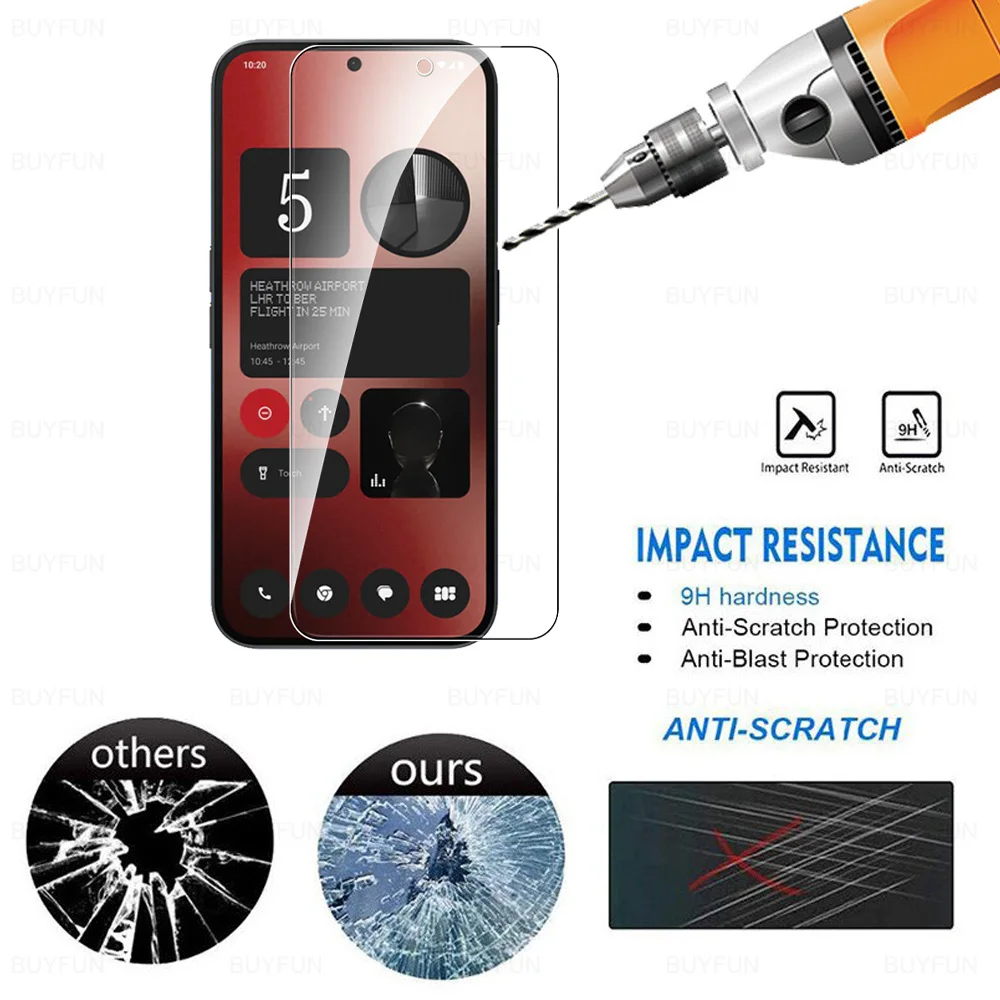 Phone Case Screen Protector Tempered Glass Phone Protector Cover NothingPhone 2a 6in1 For Nothing Phone (2a) 5G HD Camera