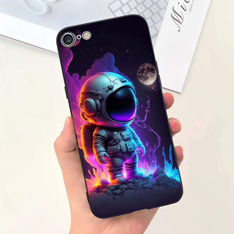 Cute Astronauts Soft Silicone Matte Phone Case