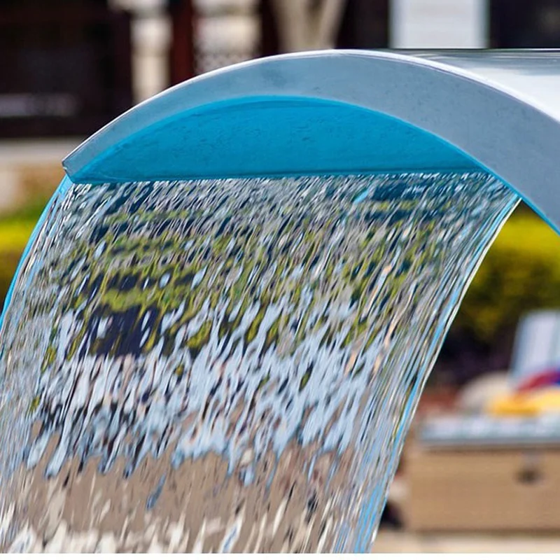 40x20cm Stainless Steel Pool Water Fountain Pond Garden Swimming Pool Waterfall Feature Decorative Hardware Faucet