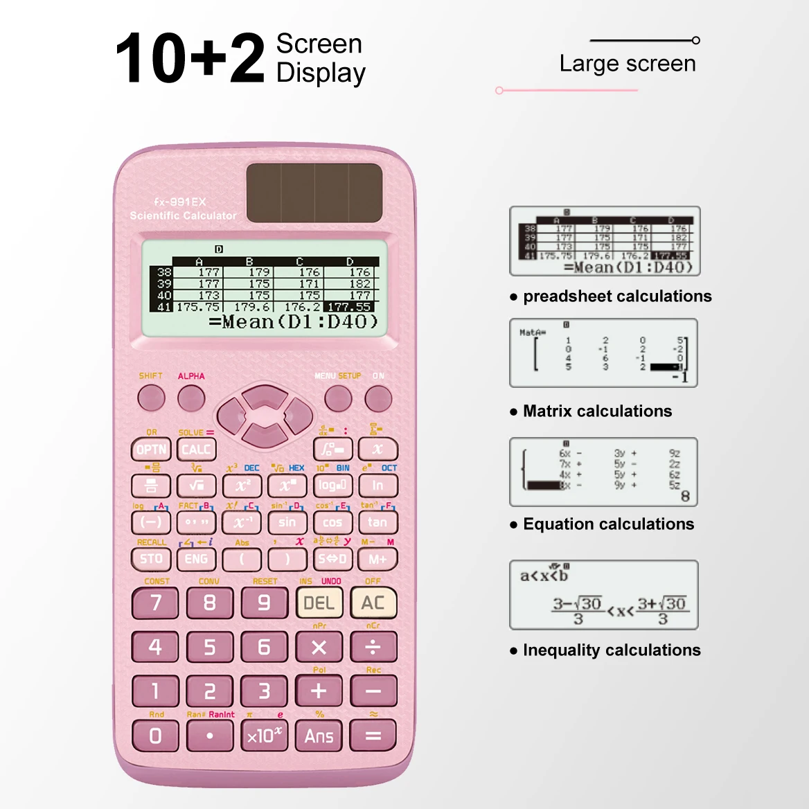 FX-991EX Scientific Calculator Battery Power Advanced with 552 functions suitable for school students teachers 1pcs