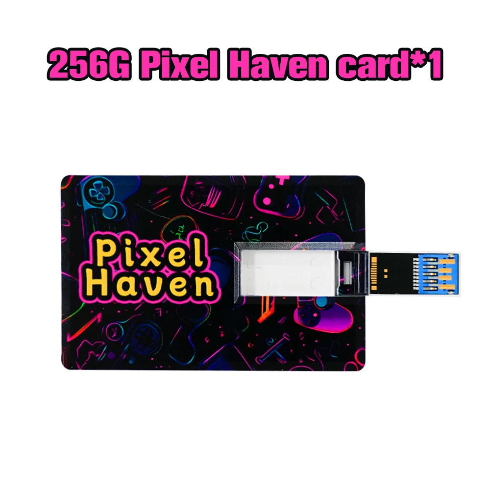 Pixel Haven ゲーム機 カード JMachen Pixel Haven Card U Disk with 15876 Games Retro Video Game