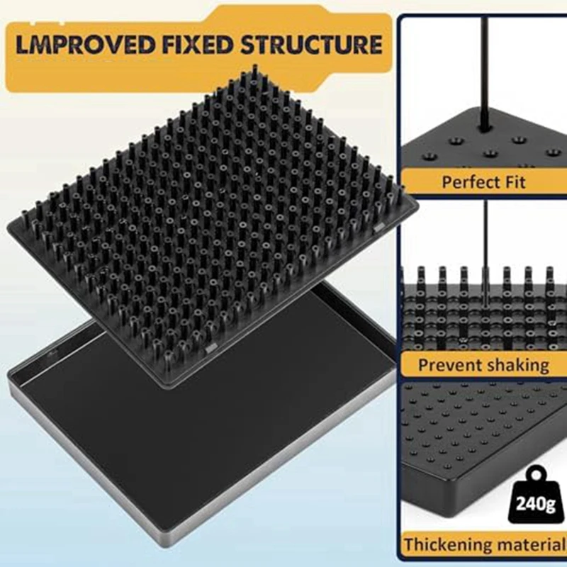 Model Painting Stand Base (19 X 14 Holes) And 27PCS Alligator Clip Sticks Set Modeling Tools For Airbrush Spra Durable 2