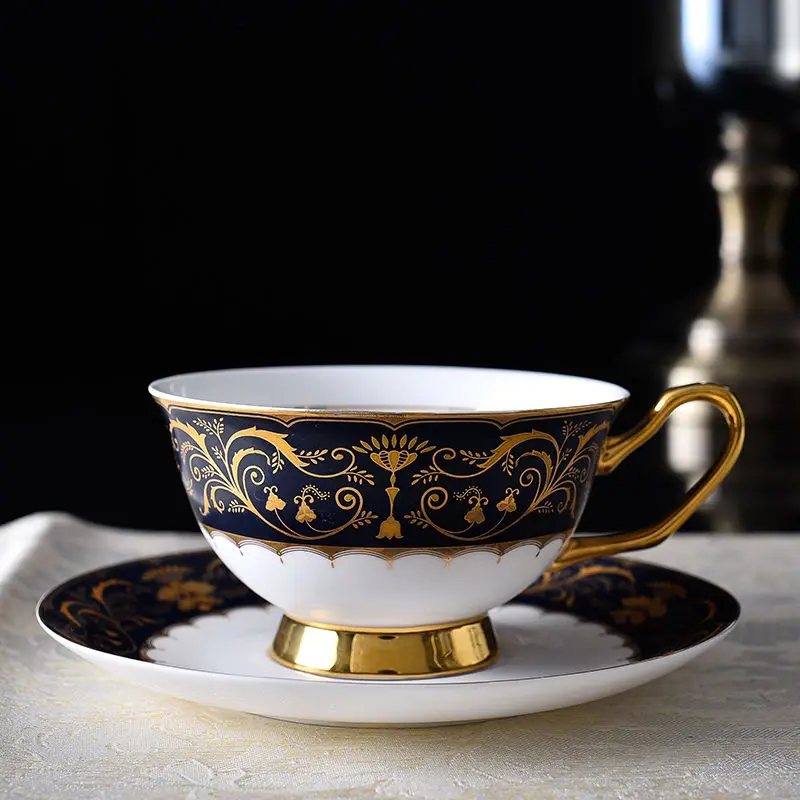 Дворцовые кофейные чашки черные чайные Пномпень роскошные керамические и блюдца