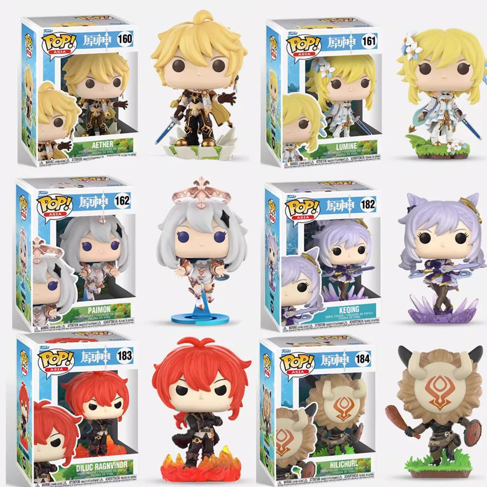 thumbnail image 2 of Funko Pop Paimon #162 Keqing #182 Aether #160 Lumine #161 Juegos Genshin Impact Figuras de acción de vinilo Juguetes Muñecas Regalos para niños, 2 of 5