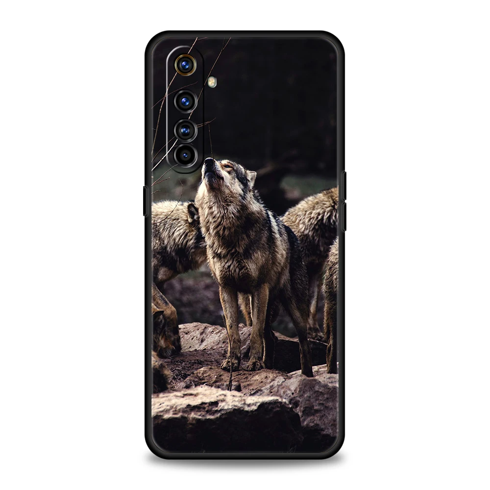 Moon Roaring Wolf Silicone Phone Case Cover