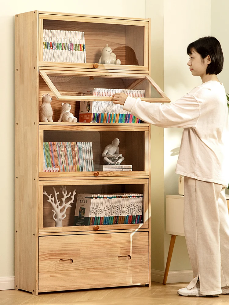 

Solid wood children's toys storage rack kindergarten schoolbag cabinet multilayer home baby