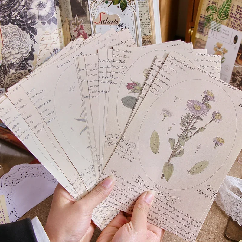 Journamm 30pcs/pack Vintage Newspaper Style Materials Paper Lightweight Paper DIY Scrapbooking Collage Junk Journal Decor Paper 6