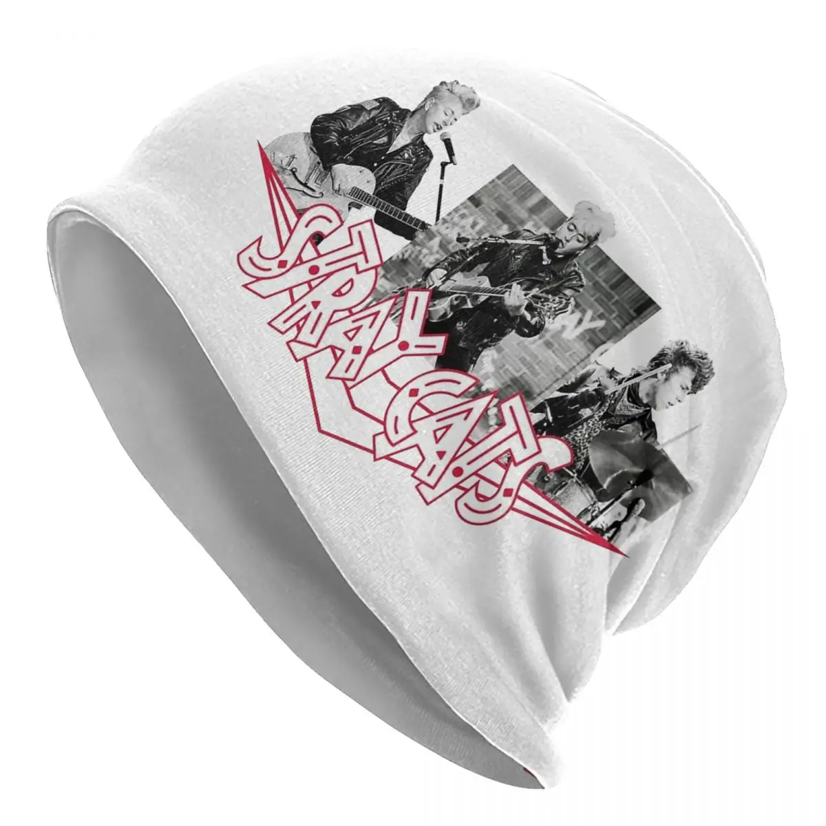 

American Rock Band Stray Cats Punk Music Vintage Bonnet Hat Cool Outdoor Stray Cats Skullies Beanies Hats Thermal Elastic Caps
