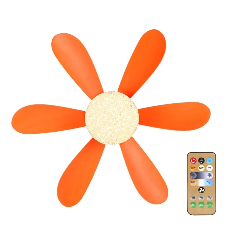 

40W LED Ceiling Fan Light 3-modes Adjustable Fan Lamp 3000K-6500K with Remote Control E27 Mount for Study Office Kitchen