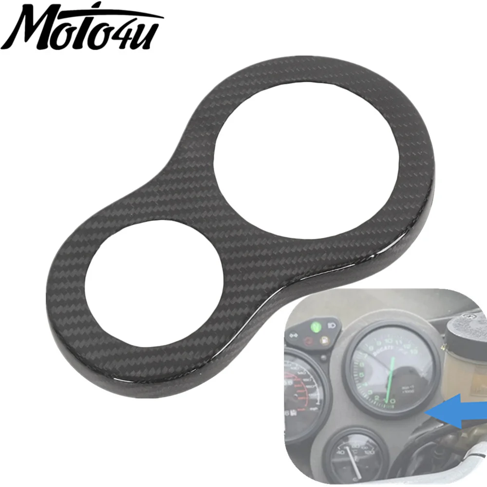 Real Carbon Fiber Cockpit Cover Gloss Twill Panel Modification Instrument Guard 1PC For Ducati 748 916 996 998 motorcycle accessories