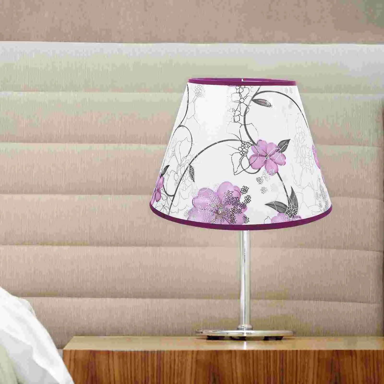 

Flower Pattern Lampshade Medium Drum Lamp Shade European Style Lampshade Fabric Cloth Pendant Light Cover Vintage Lamp Shades