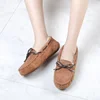 New Non-slip Rubber Soles Ankle Shoes for Women Natural Fur Flats Shoes Thick Wool Genuine Cowhide Leather Warm Snow Shoes 3