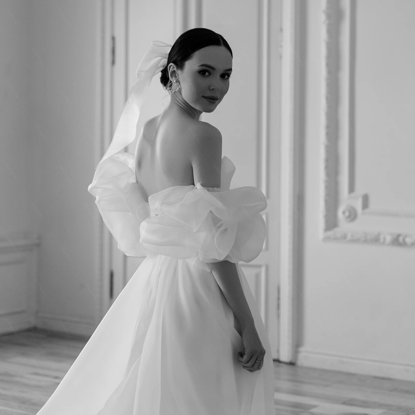 Organza Puff Sleeves Detachable Short for Bridal Wedding Chic Boho wedding sleeve accessories