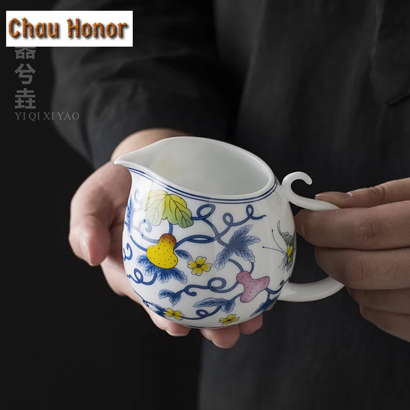 270ml Sweet White Porcelain Tea Pitcher Tea Maker Fair Cup Household Justice Cup Divide Tea Chahai Kung Fu Tea Set Accessories