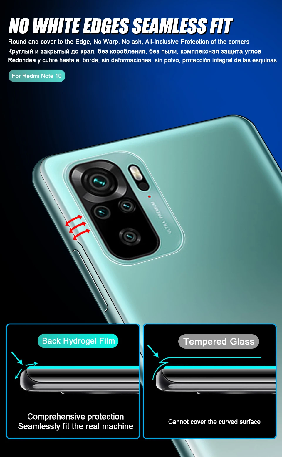 phone protector Full Cover Back Screen Protector Soft Film For Redmi Note 11 10 9 8 7 Pro 11 10S Hydrogel Film For Redmi 9C 9A 9T Pro Not Glass mobile screen guard