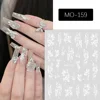 1 Sheet 5D Flowers Nail Stickers Embossed Decals Simple Acrylic Carve White Petal French Nail Art DIY Manicure Decoration 4
