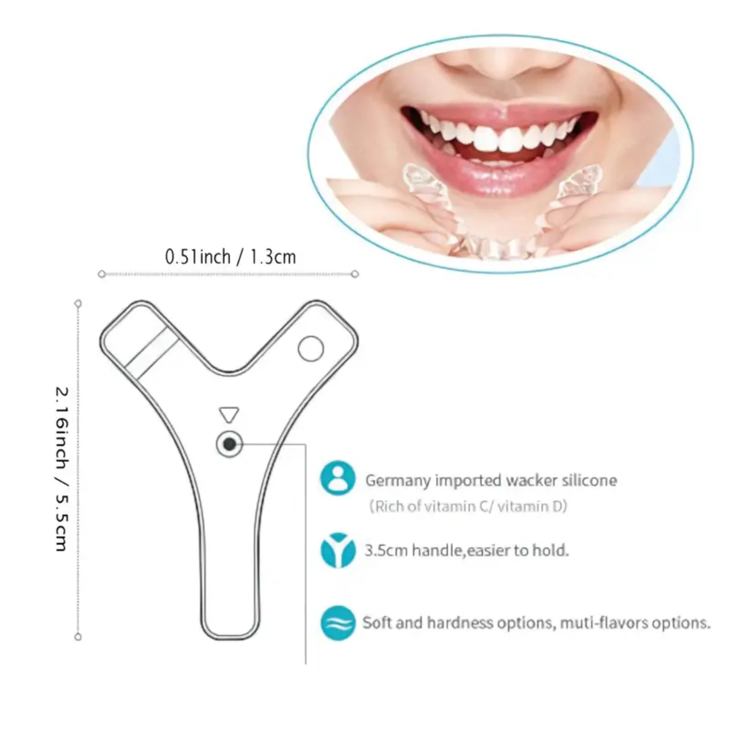 Refreshingly delicious Y-Kelin Y-Shaped aligner chewing teeth in minty and strawberry flavors-2 packs