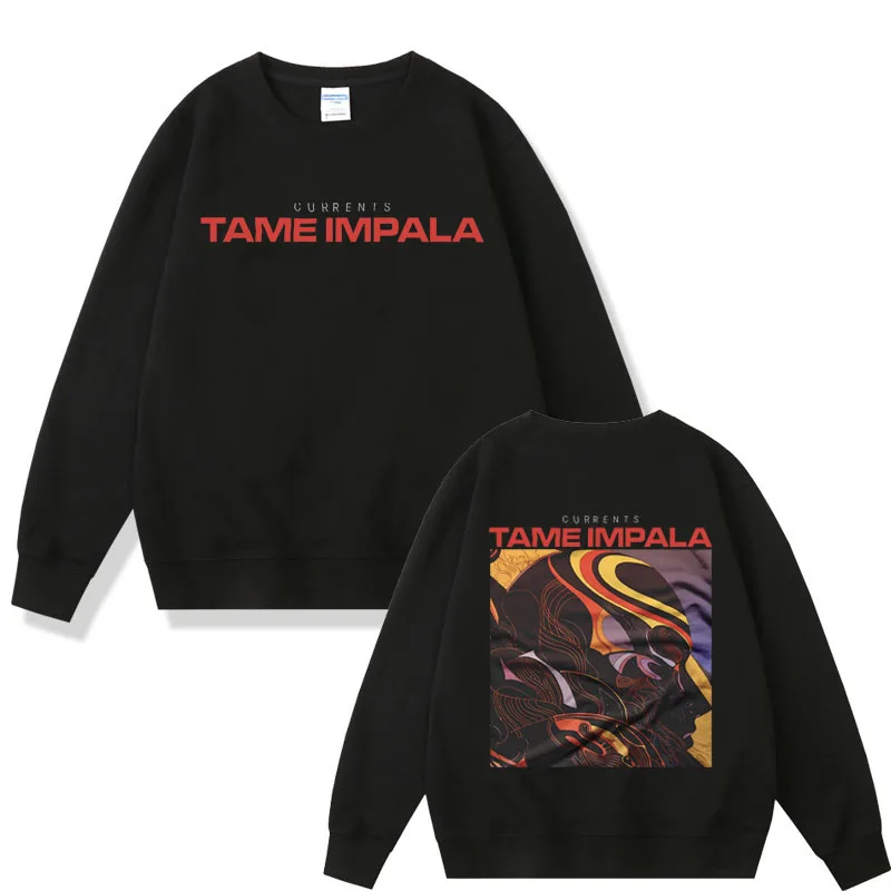 

Tame Impala Print Sweatshirt Tame Arctic Monkeys Pullover Men Women Loose Vintage Crewneck Sweatshirt Men's Vintage Sweatshirt