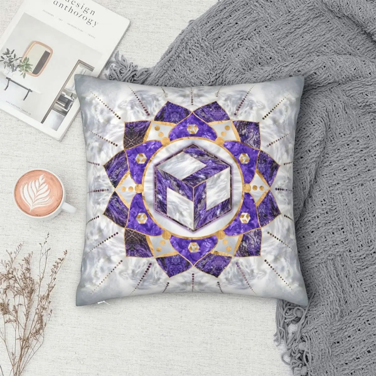 Antahkarana In Lotus Mandala Pillowcase Polyester Linen Velvet Creative Zip Decor Throw Pillow Case Home Cushion Cover Wholesale 4