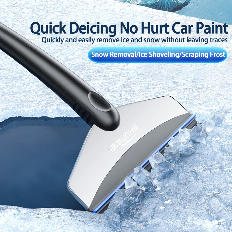 

Multifunctional Car Snow Shovel Ice Scraper Clean Tool Portable Stainless Steel Snow Remover Cleaner Winter Tool Car Accessories