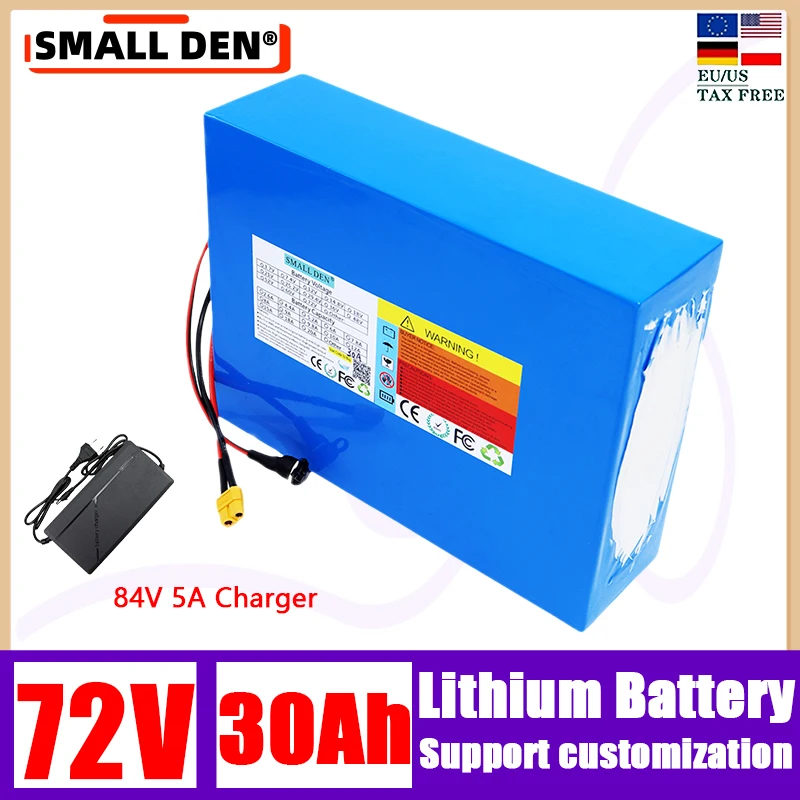 

72v 30ah 21700 20s6p New suitable for motorcycle and car engine batteries lithium-ion polymer battery pack and 84v 5A charger