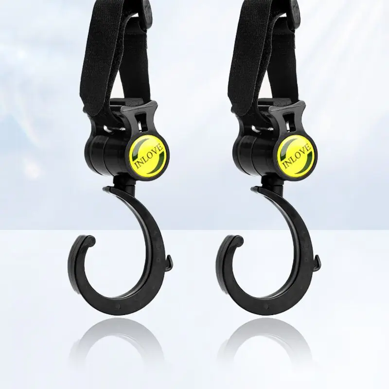 

ZK50 2pcs ABS Strong Baby Stroller Hook Factory Direct Sales Multi-function Bicycle Electric Vehicle Car 360 Degree RotatingHook