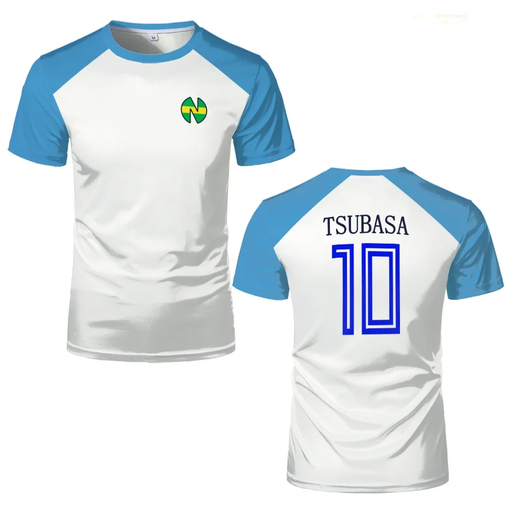 

3D printed T-shirt Tsubasa School Nansei Olive and Benji Captain animated jersey Cup ball men's high quality clothing