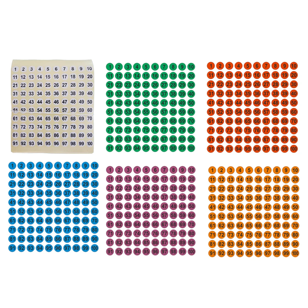 

Pack of 100 Consecutive Number Stickers Long-term Use Classification Inventory Storage Handmade Organizing Supplies