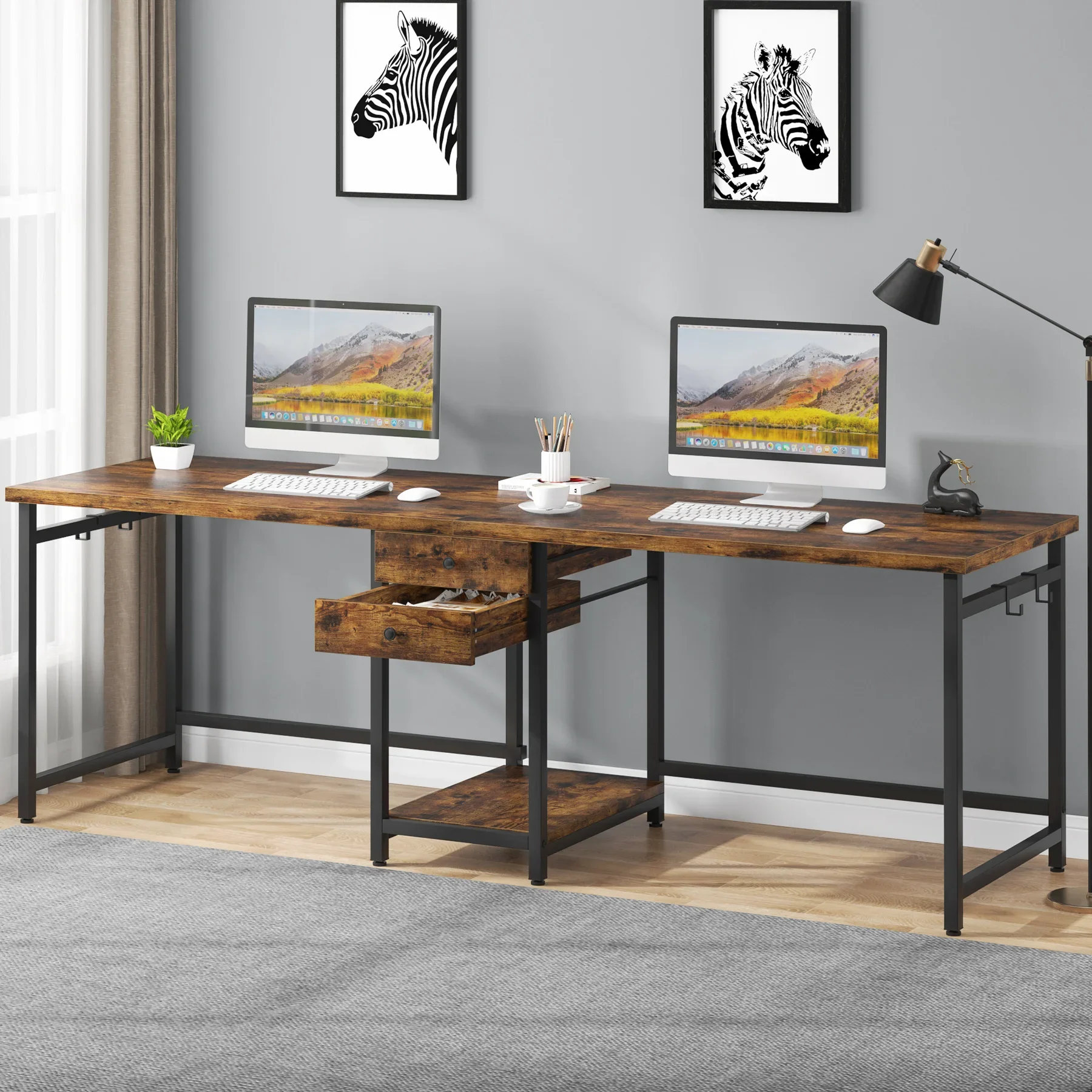 Desk 2 drawers long