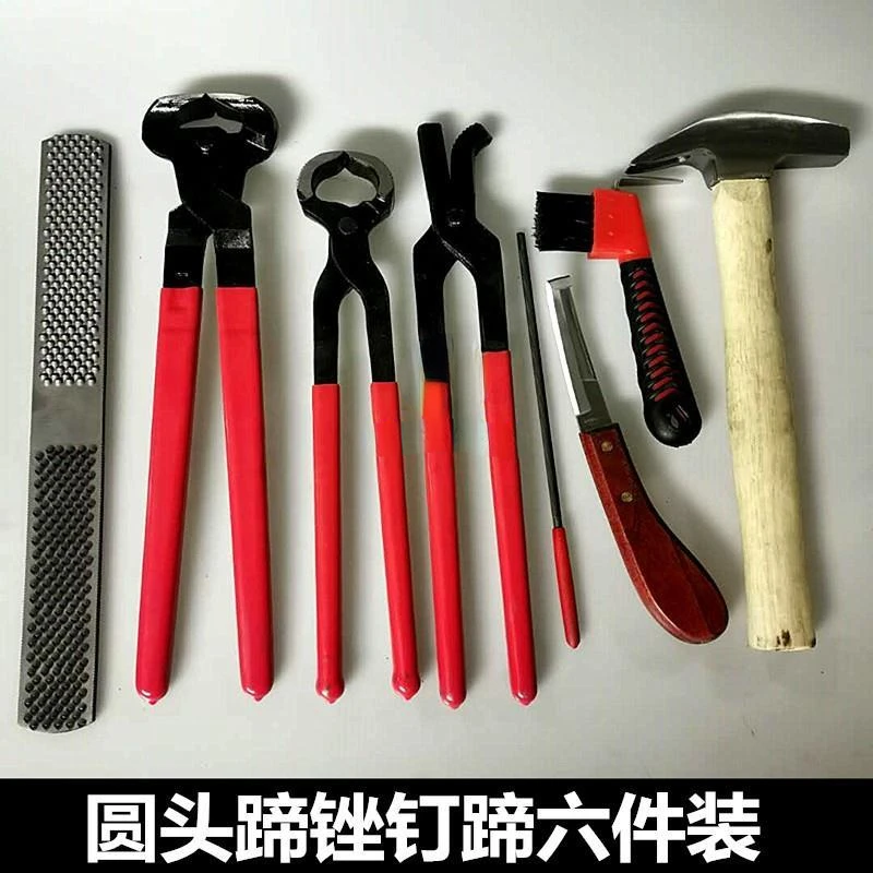 Shoe-Repairing Nail Palm Tool Set Horseshoe Knife Shoe-Repairing Tool Horseshoe File Shoe-Cutting Pliers Nail-Pressing Pliers