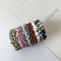3PCS 100% Real Silk Hair Skinnies Scrunchie Set Elastic Band Ponytail Holders for Women Girls Silk Hair Ties Width 1.3cm - Image 3
