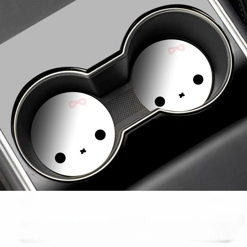 Miffy Rabbit Print Cute Coaster - Exquisite, Fashionable, Non-Slip Car Decoration