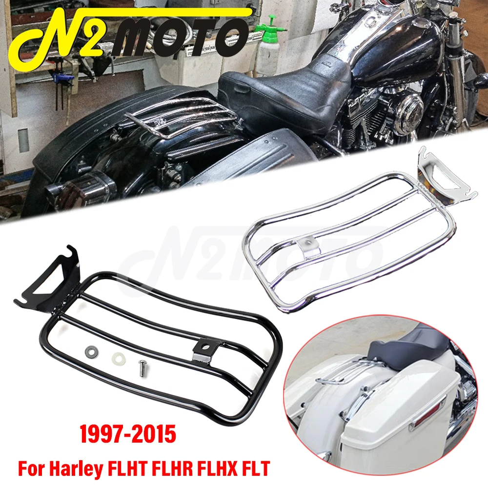 

Motorcycle Solo Seat Holder Bracket Rear Luggage Rack For Harley FLHT FLHR FLHX FLT Road King Electra Street Glide 1997-2015