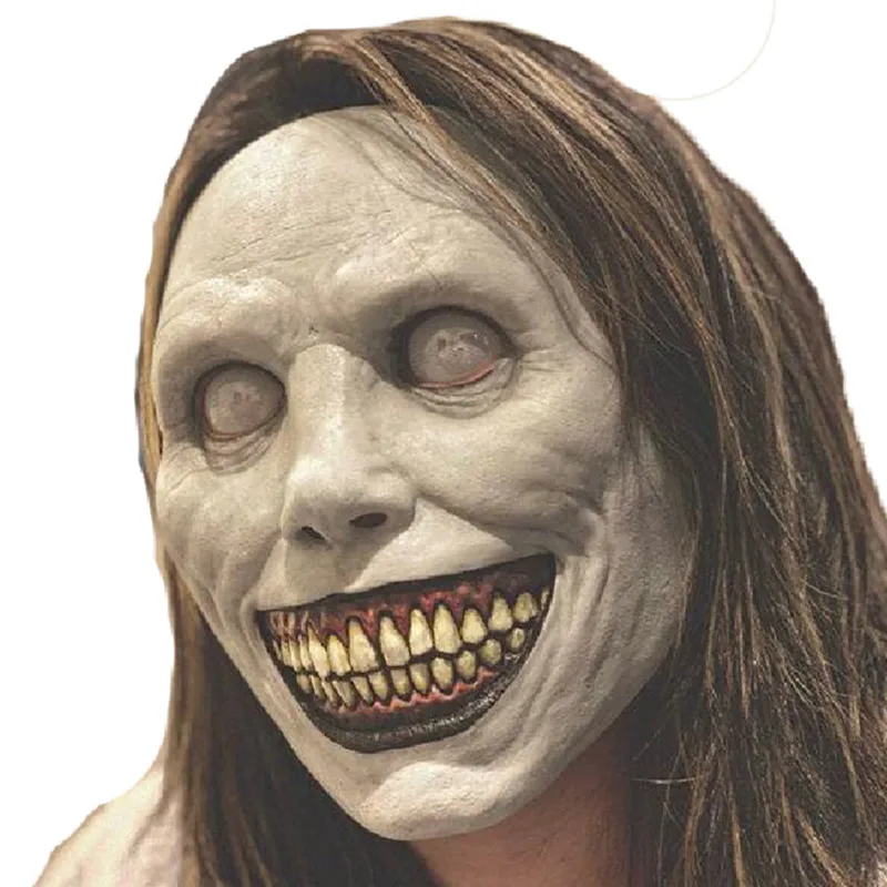 Creepy Halloween Mask Smiling Demons Horror Face Masks The Evil Cosplay Party Costumes Props Holiday Decoration Festival Gifts