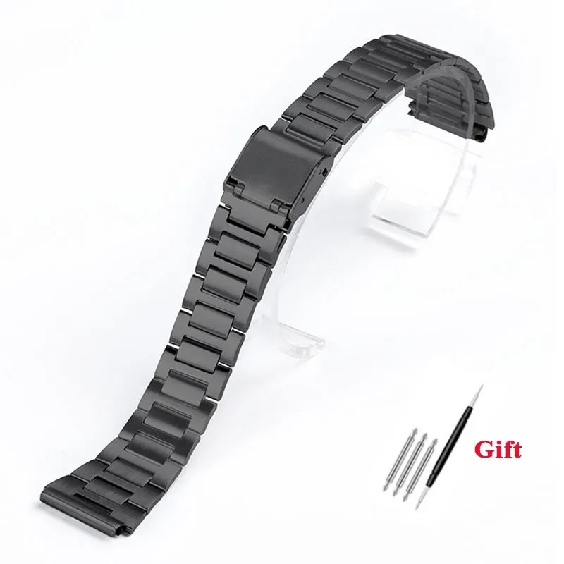 Sleek 18mm Stainless Steel Watch Strap Replacement Bracelet