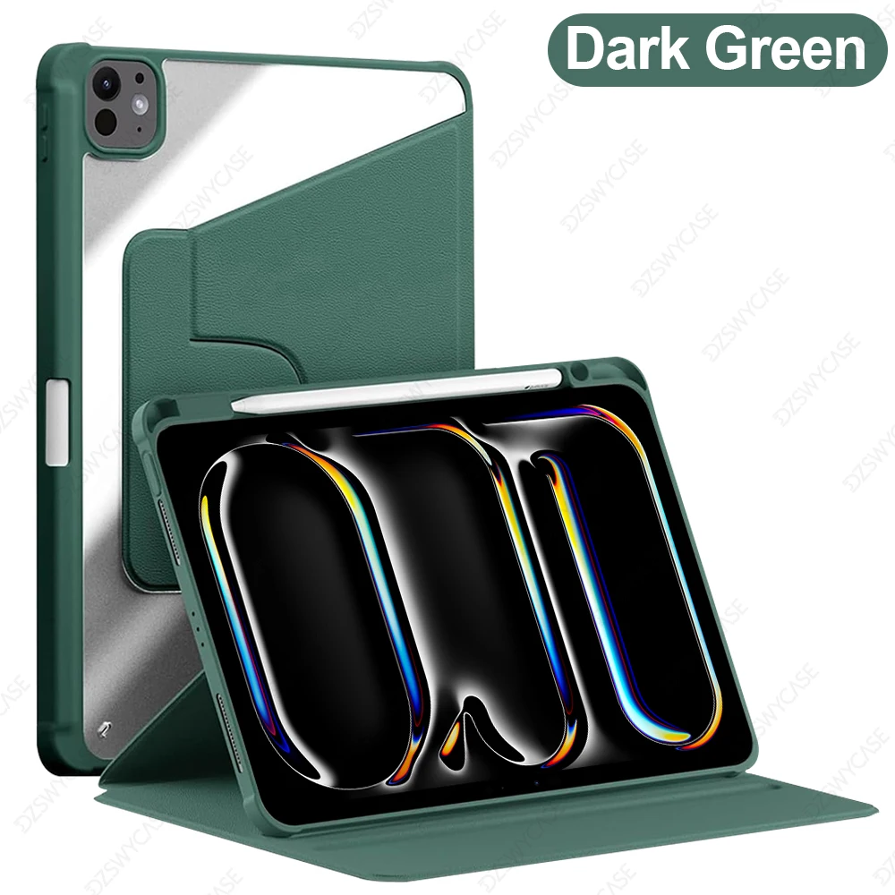 Versatile 360° Rotating iPad Pro Trifold Stand Case with Pencil Holder and Auto Wake/Sleep Function
