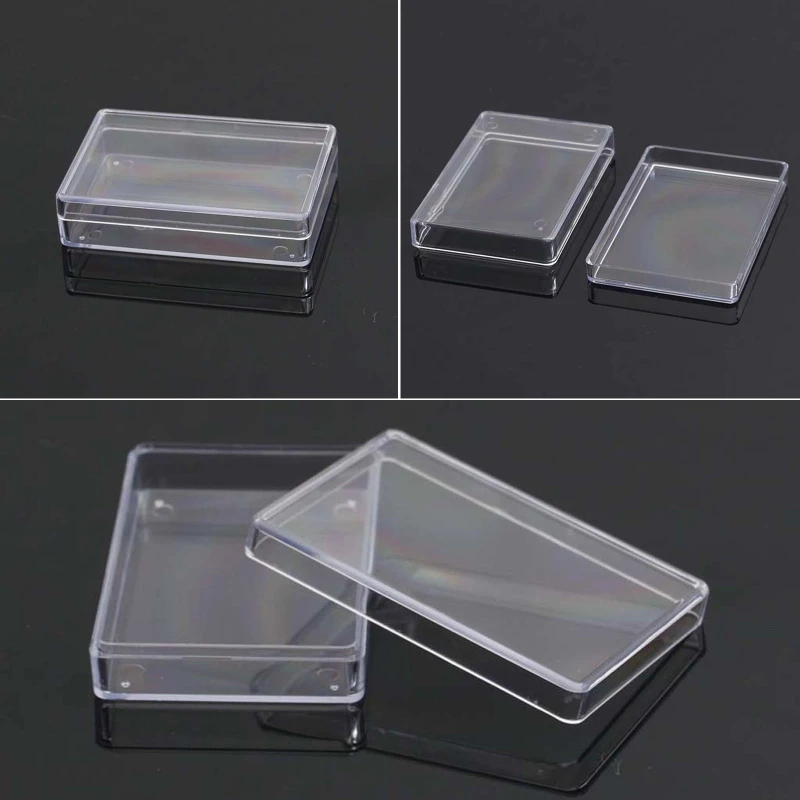 Rectangular Transparent Plastic Storage Case Playing Card Container Poker Cards Storage Box for Club Entertainment Venues 2