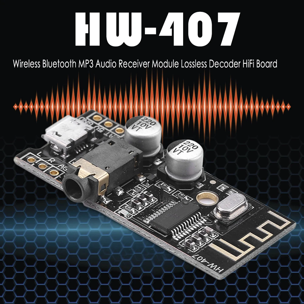 HW-407 블루투스 4.2 오디오 앰프 모듈 스테레오 듀얼 채널 HiFi DIY 보드